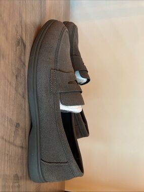 SHEIN Dark Brown/grayish Suede Penny Slip-On Loafers
